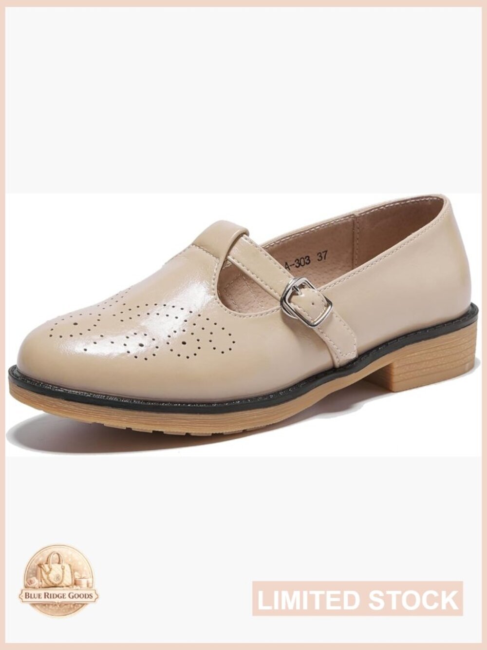 Women's Leather Mary Jane Oxfords Casual Loafers Slip On T-Strap Flats